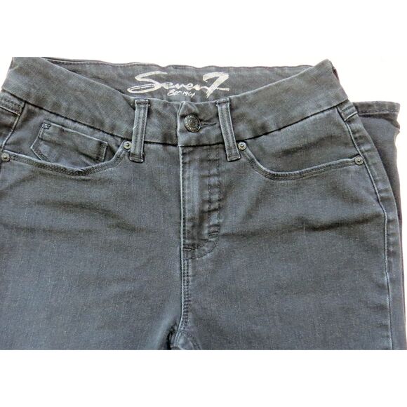 Seven7 Tummyless Black Skinny Jeans High Rise Size 4 - Picture 1 of 10